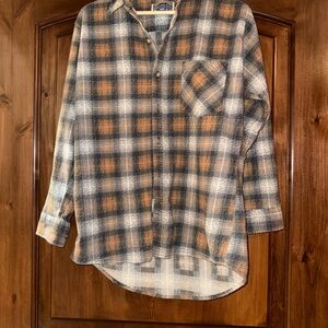 Vintage Weeds Plaid Flannel Shirt